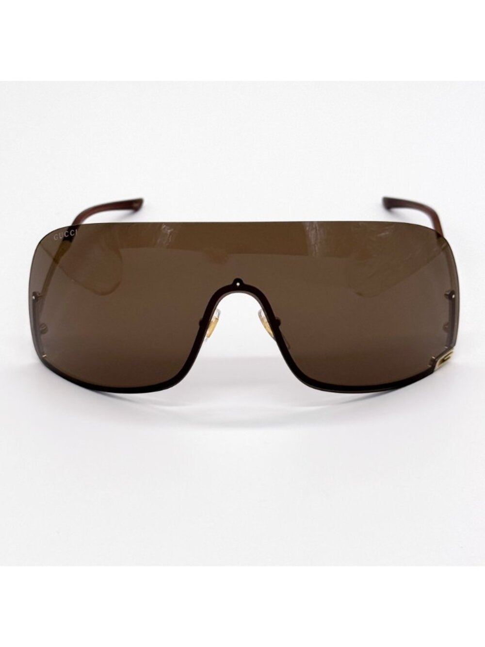 NEW GUCCI SUNGLASSES GG1560S 002 GOLD SHIELD UNISEX GUCCI EYEWEAR - Picture 5 of 11
